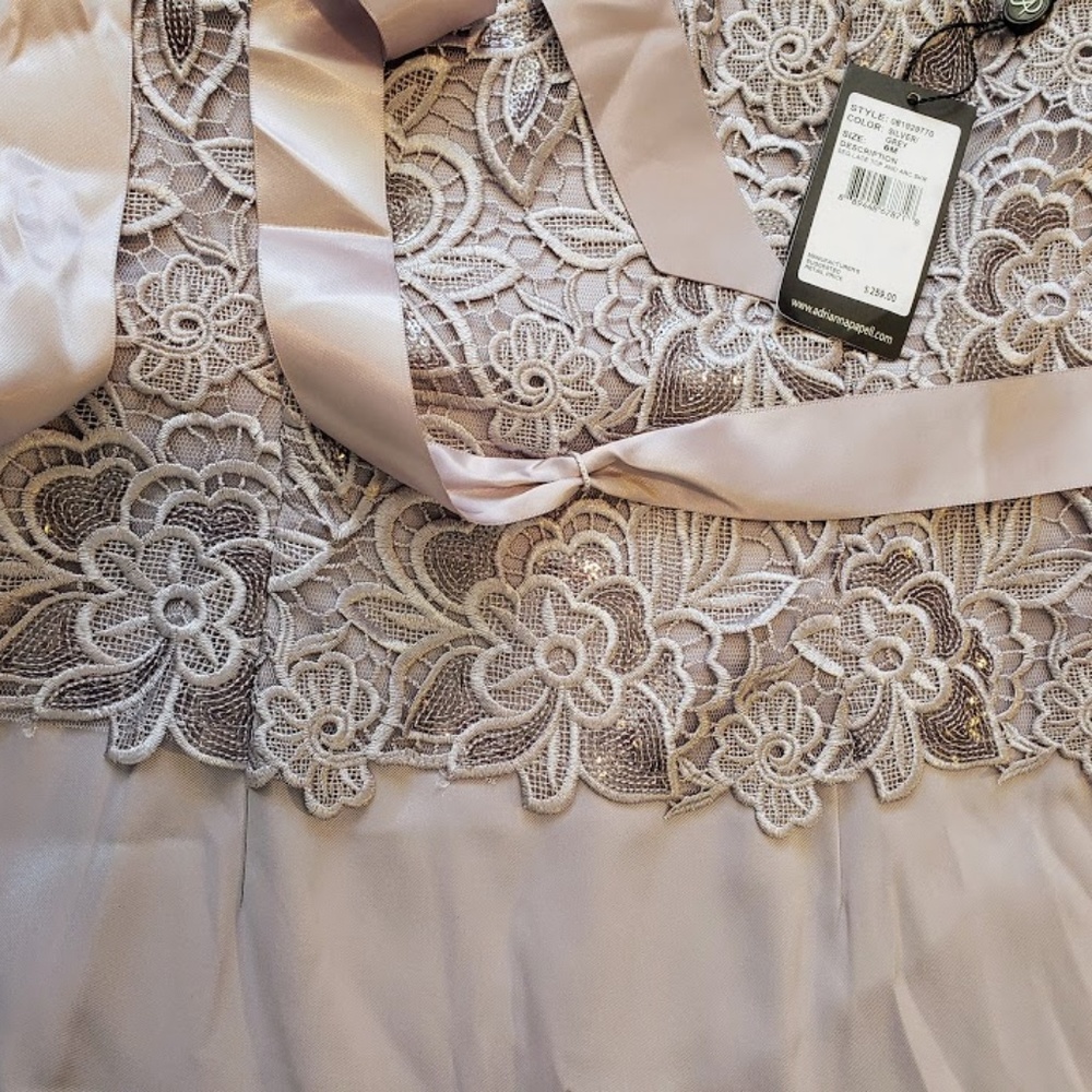 Adrianna Papell Sequin Lace Bodice and Arcadia Ski - Picture 6 of 8